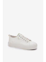 Trampki Damskie Na Platformie Z Eko Skóry Big Star RR274A295 Białe