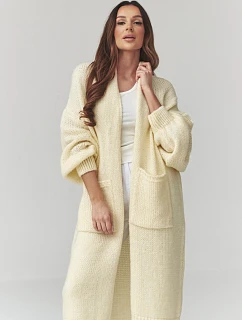 Zapínanie svetra model 226876 Makadamia