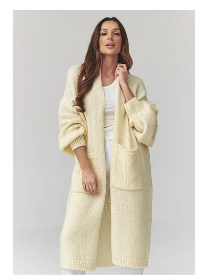 Zapínanie svetra model 226876 Makadamia Zapínanie svetra model 226876 Makadamia