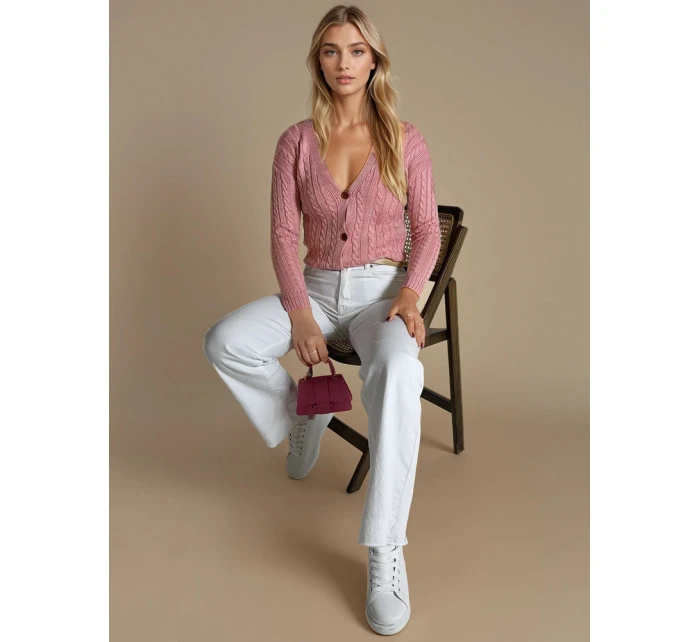 Dámský svetr růžový Dstreet model 21967026 - FashionStreet Dámský svetr růžový Dstreet model 21967026 - FashionStreet