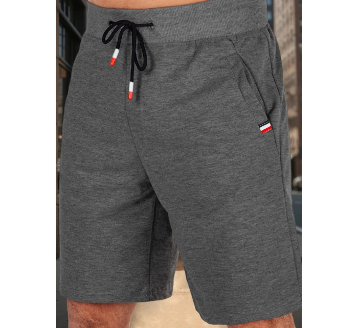 Pánské tmavě šedé teplákové šortky Dstreet model 21987824 - FashionStreet Pánské tmavě šedé teplákové šortky Dstreet model 21987824 - FashionStreet
