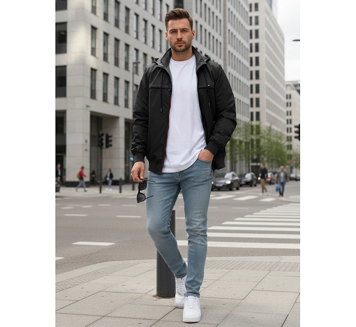 Pánska prechodná bunda obojstranná čierna FashionStreet TX5135 Pánska prechodná bunda obojstranná čierna FashionStreet TX5135