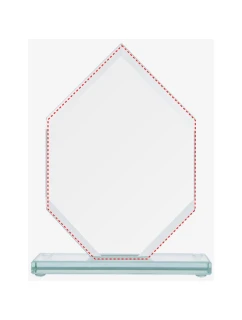 Sklenená trofej s matným podstavcom