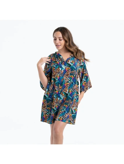Plážové šaty Anita Manihi 8674 Lagoon: Tropická elegancia s leopardím šarmom