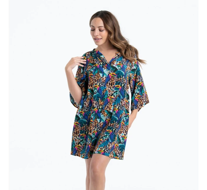 Plážové šaty Anita Manihi 8674 Lagoon: Tropická elegancia s leopardím šarmom