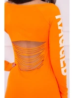 Otrhané oranžové neónové šaty