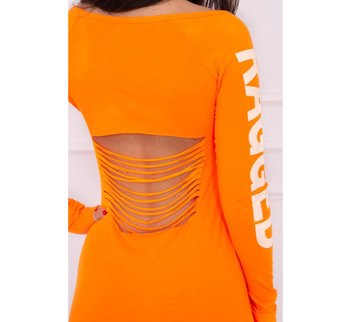 Otrhané oranžové neónové šaty