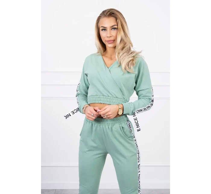 Sada s ozdobnými model 18746078 tmavě mátová - K-Fashion Sada s ozdobnými model 18746078 tmavě mátová - K-Fashion