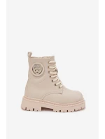 Dívčí kotníkové boty s ouškem s kožešinou LOVE béžové Rosaira Dívčí kotníkové boty s ouškem s kožešinou LOVE béžové Rosaira