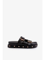 Dámske papuče na platforme Big Star Black Dámske papuče na platforme Big Star Black