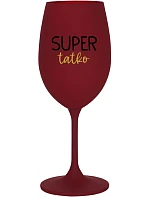 SUPER DAD - bordový pohár na víno 350 ml SUPER DAD - bordový pohár na víno 350 ml