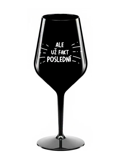 černá nerozbitná sklenice na víno 470 ml model 21886420 - Giftela