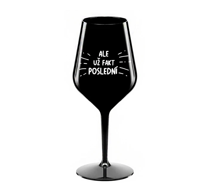 černá nerozbitná sklenice na víno 470 ml model 21886420 - Giftela