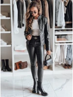 Dámská kožená bunda černá Dstreet model 21990643 - FashionStreet Dámská kožená bunda černá Dstreet model 21990643 - FashionStreet