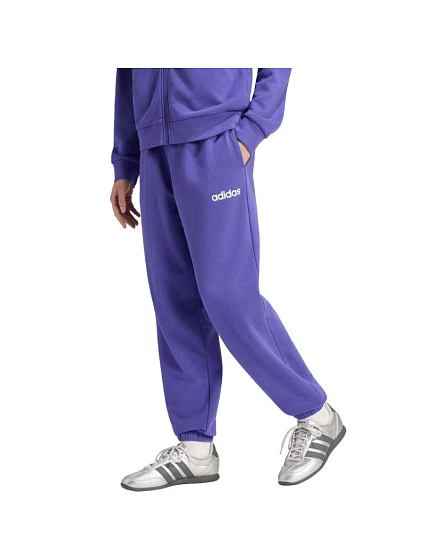 Dámske nohavice adidas Essentials Linear French Terry Cuffed, fialové, KF8363