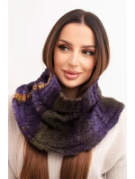 Dámsky vlnený česaný mäkký šál zimný golf KN21 khaki Dámsky vlnený česaný mäkký šál zimný golf KN21 khaki