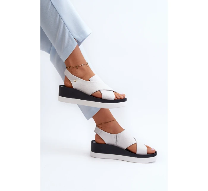 Kožené Sandály Na Bílé model 21659203 - Zazoo