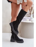 Kozačky Kolena Zateplené Černé model 21677179 - Zazoo