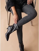 Dámske hrubé krycie pančucháče z bavlny, antracitové, FashionStreet UY3216