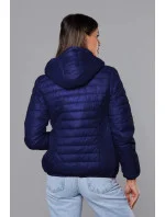 Tmavě modrá prošívaná dámská bunda s kapucí model 18038058 - S'WEST