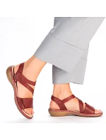 Kožené pohodlné sandály W model 22119032 red - Rieker