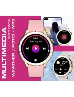 Dámské chytré hodinky Gold + Strap Pink model 21804967 - RUBICON Dámské chytré hodinky Gold + Strap Pink model 21804967 - RUBICON