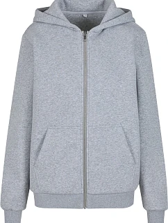 BY 290 Dámská mikina s kapucí z těžké bavlny "Fluffy" model 22469818 heather grey - Build your Brand