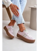 Zazoo N1068S4 Damskie Zamszowe Sneakersy Na Platformie Fioletowe