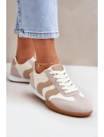 Klasyczne Sneakersy Damskie Z Eko Skóry Beżowe Maretina