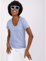 Tričko D16054M02431A bielej a modrej Tričko D16054M02431A bielej a modrej