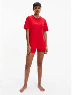 Dámske pyžamo - QS6764E - XMK - Červená - Calvin Klein