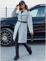 Dámský dlouhý kabát světle šedý Dstreet model 21980444 - FashionStreet