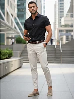 Pánske tričko s krátkym rukávom čierne FashionStreet KX1044