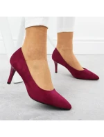 Dámské semišové lodičky na jehlovém podpatku fuchsiové barvy Sergio model 21905065 - LEONE