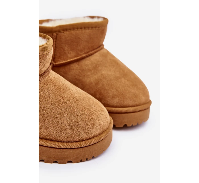 Śniegowce Botki Ocieplane Dziecięce Camel Leonora