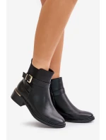 Botki Sztyblety Damskie Na Niskim Obcasie Ocieplane Czarne Zinlora Botki Sztyblety Damskie Na Niskim Obcasie Ocieplane Czarne Zinlora