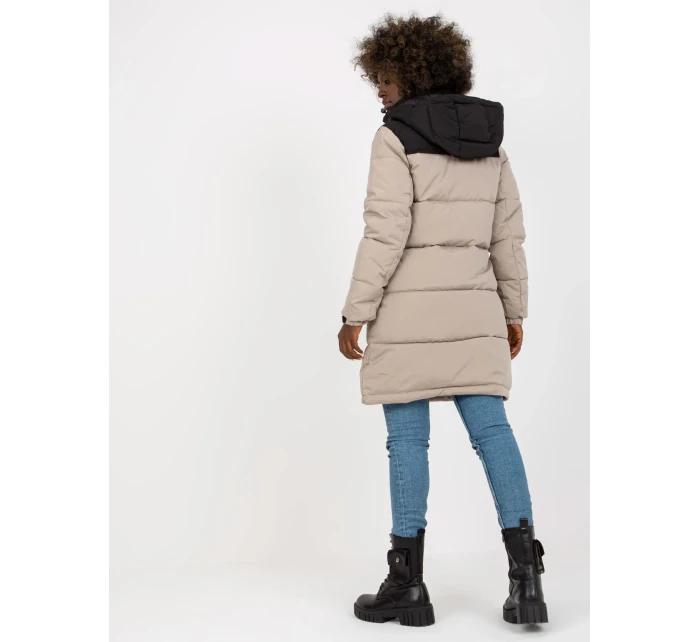 Dámska bunda NM KR D2 3827 62 šedá čierna