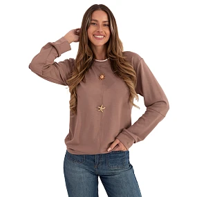 Bluza RV BL model 21717667 ciemny bezowy - FPrice Bluza RV BL model 21717667 ciemny bezowy - FPrice