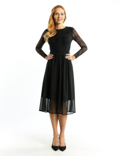 Šaty Monnari Elegantné šaty s čipkou čierne