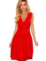 Elegantné šaty 338-1 červená - Numoco