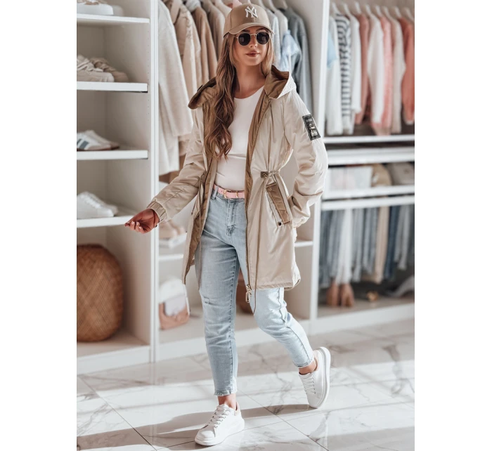 Dámská přechodná bunda parka béžová Dstreet model 21984344 - FashionStreet