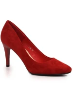 Sergio Leone W SK379K červené semišové podpätky na podpätku Sergio Leone W SK379K červené semišové podpätky na podpätku