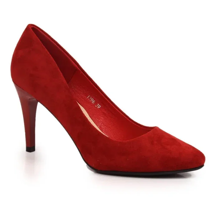 Sergio Leone W SK379K červené semišové podpätky na podpätku Sergio Leone W SK379K červené semišové podpätky na podpätku