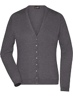 JN 660 Dámský pletený cardigan s výstřihem do V model 22487979 anthracite melange - Daiber JN 660 Dámský pletený cardigan s výstřihem do V model 22487979 anthracite melange - Daiber
