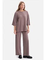 B300 Pletené nohavice - kakaové