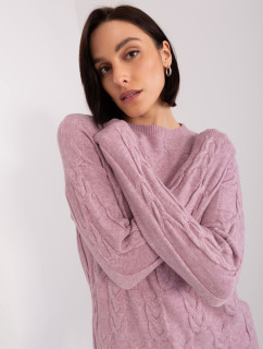 Svetlo fialový dámsky pletený sveter