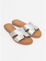 Praktické dámske strieborné ponožky bez podpätku Praktické dámske strieborné ponožky bez podpätku