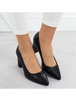 Dámske čierne lodičky Sergio Leone na ihlovom podpätku PB414 Dámske čierne lodičky Sergio Leone na ihlovom podpätku PB414