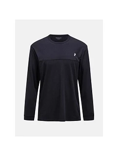 Pánské tričko PEAK PERFORMANCE M Trail Wool Blend LS, černé