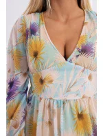 Vzdušné šaty s kvetinovým motívom žltej